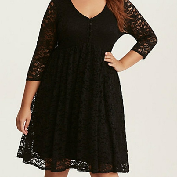 torrid Dresses & Skirts - Torrid Black Lace Babydoll Dress
